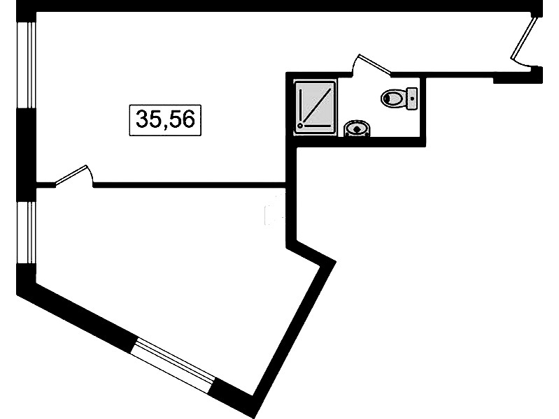 Квартира студия 35.3 м², 21/26 эт., Комплекс апартаментов «cOASIS VERTICAL»
